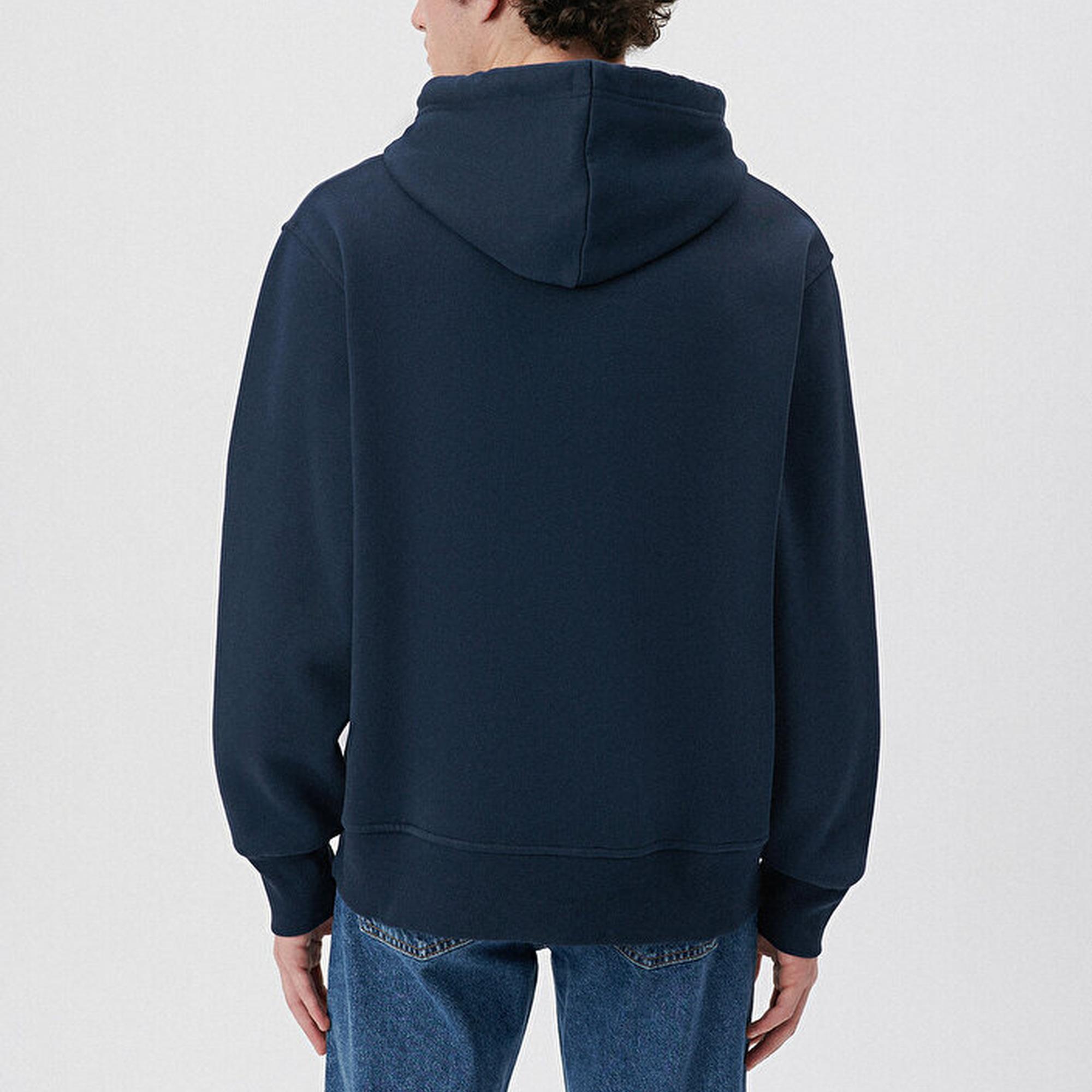 Mavi Mavi Logo Nakışlı Kapüşonlu Lacivert Sweatshirt 065809-29743