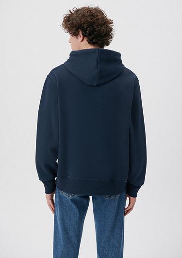  Mavi Mavi Logo Nakışlı Kapüşonlu Lacivert Sweatshirt 065809-29743