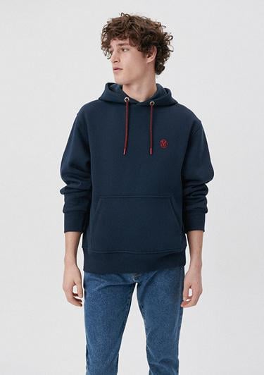  Mavi Mavi Logo Nakışlı Kapüşonlu Lacivert Sweatshirt 065809-29743