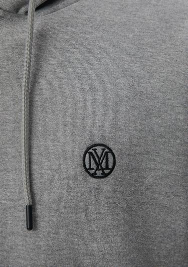  Mavi Mavi Logolu Kapüşonlu Fermuarlı Gri Sweatshirt 066979-34686