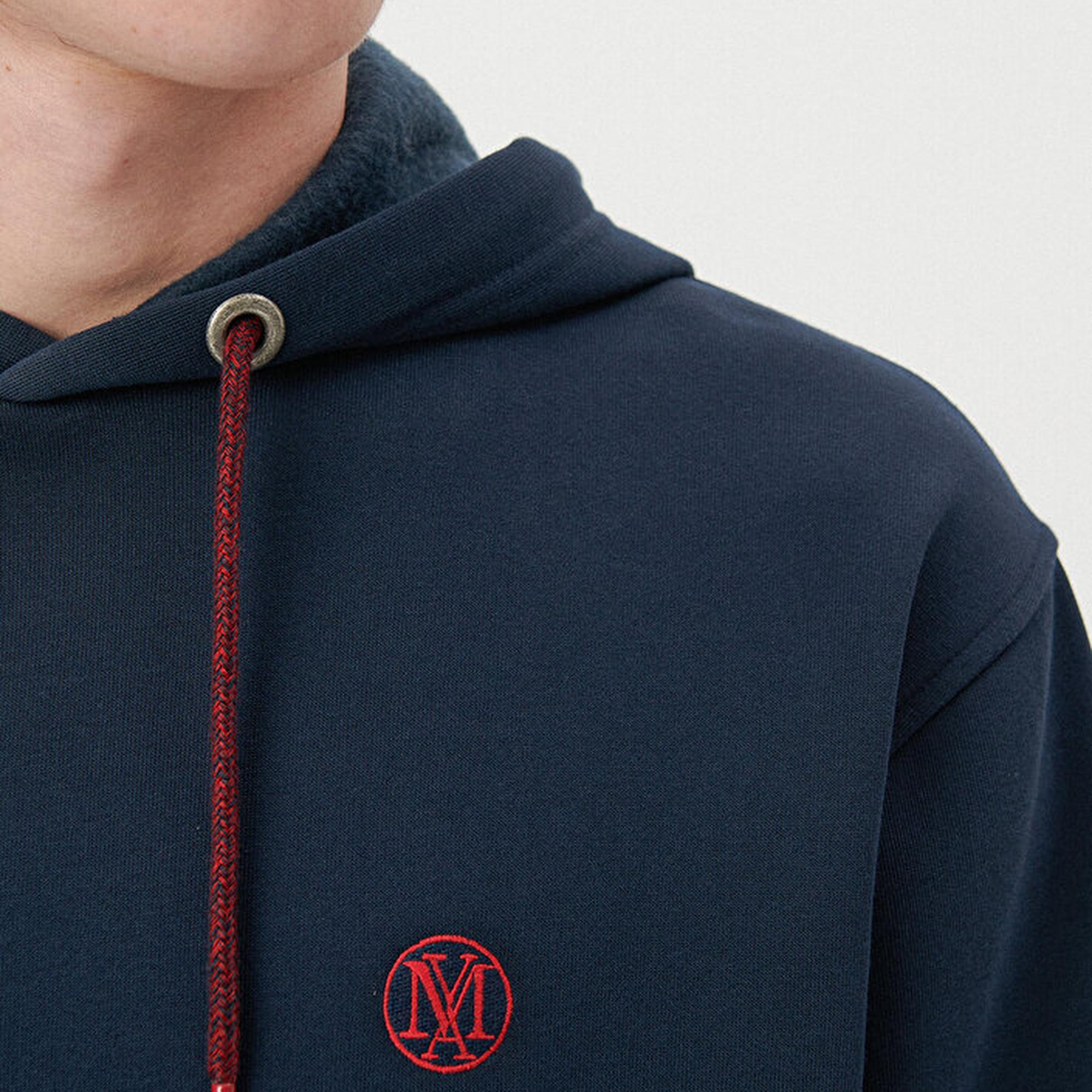 Mavi Mavi Logo Nakışlı Kapüşonlu Lacivert Sweatshirt 065809-29743