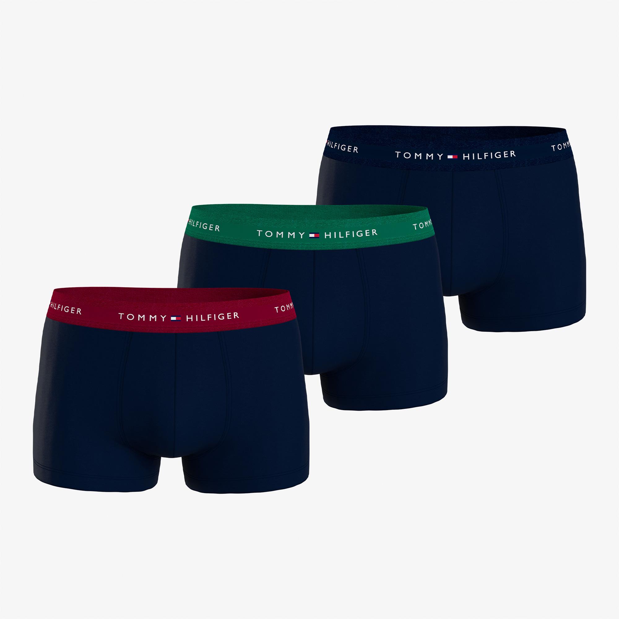 Tommy Hilfiger 3'lü Wb Trunk Erkek Mavi Boxer
