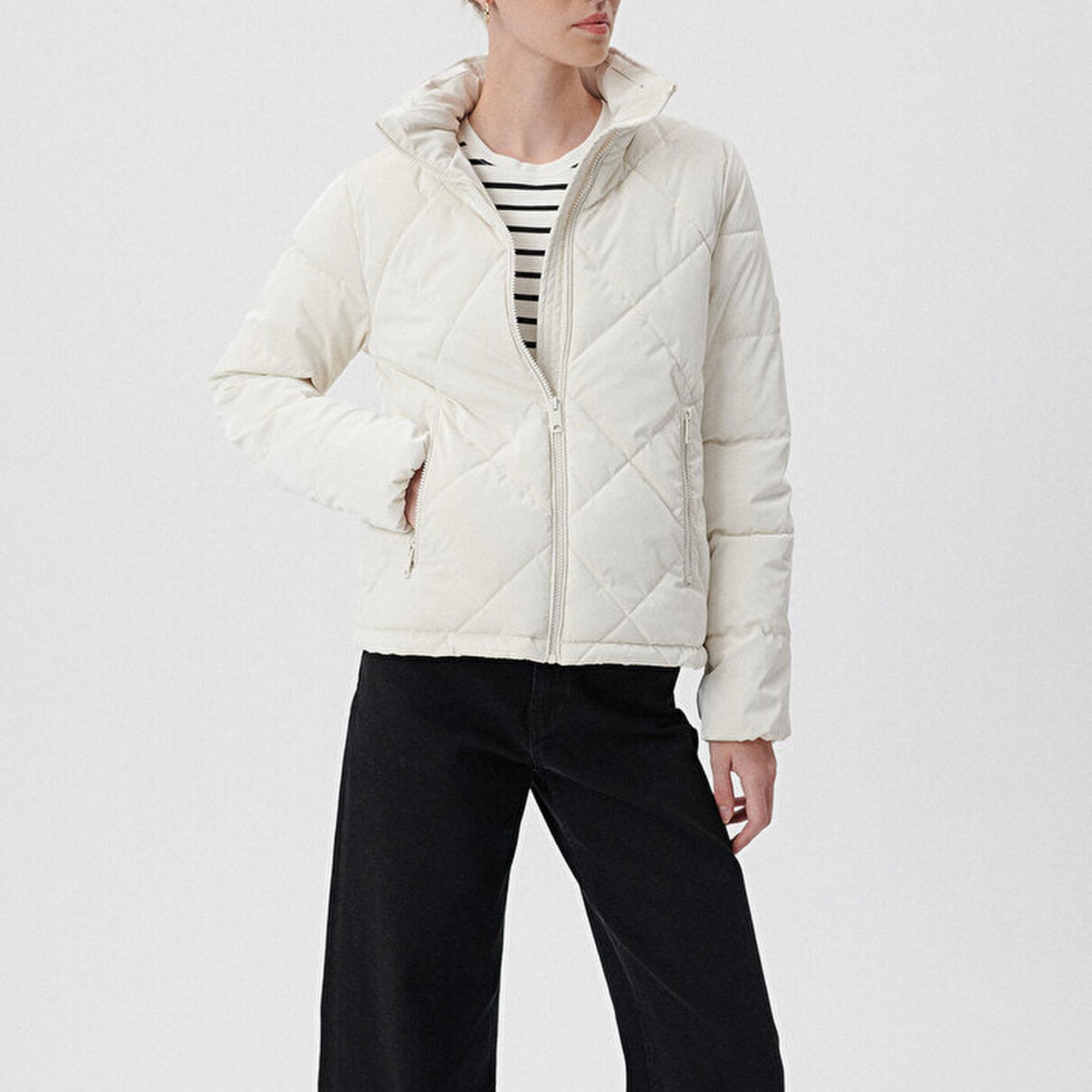 Mavi Premium Kapitone Beyaz Şişme Mont 1110230-70057