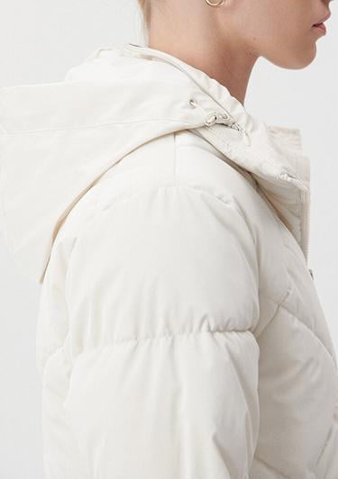  Mavi Premium Kapitone Beyaz Şişme Mont 1110230-70057