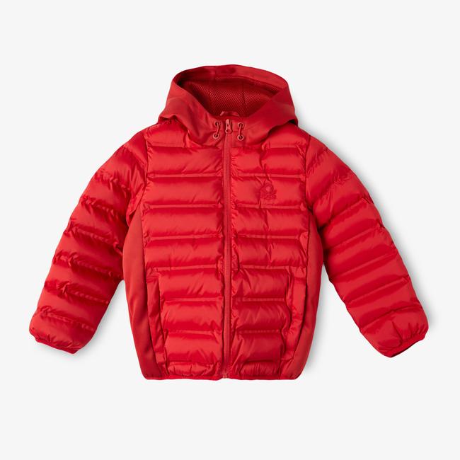  Benetton Logolu Pufa Çocuk Kırmızı Mont