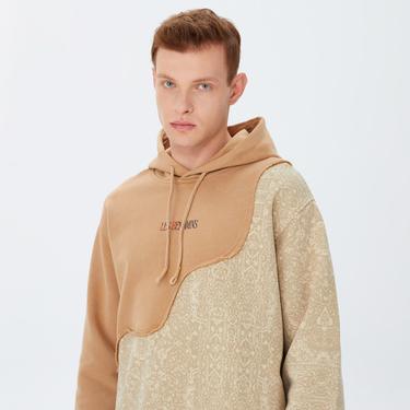  Les Benjamins 002 Unisex Bej Oversized Hoodie Sweatshirt