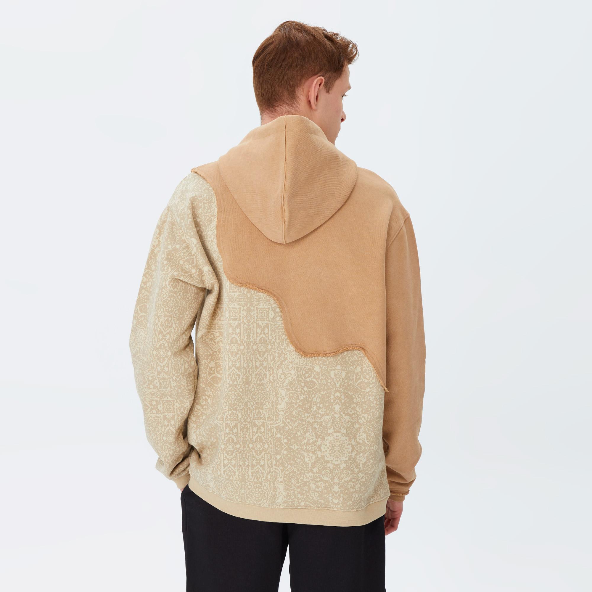 Les Benjamins 002 Unisex Bej Oversized Hoodie Sweatshirt