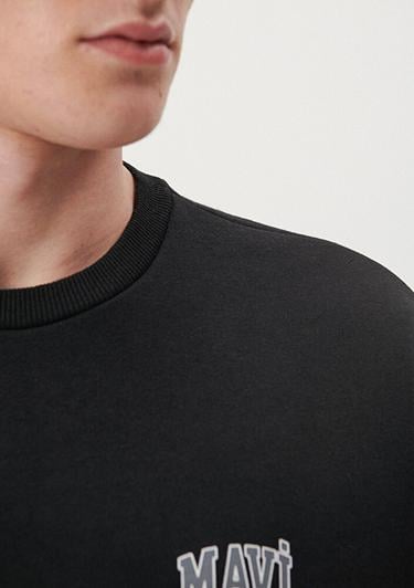  Mavi Mavi Logo Baskılı Siyah Sweatshirt 0611716-900