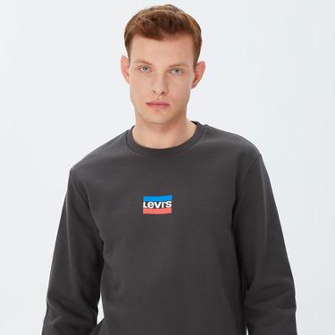  Levi's T2 Graphic Crew Pirate Erkek Siyah Sweatshirt