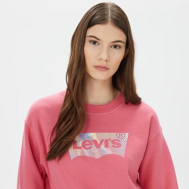 Levi's Graphic Standard Crew Kadın Pembe Sweatshirt