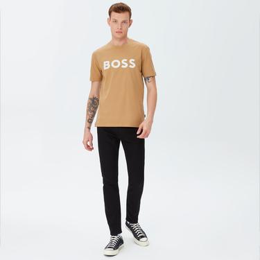  Boss Tiburt Erkek Bej T-Shirt