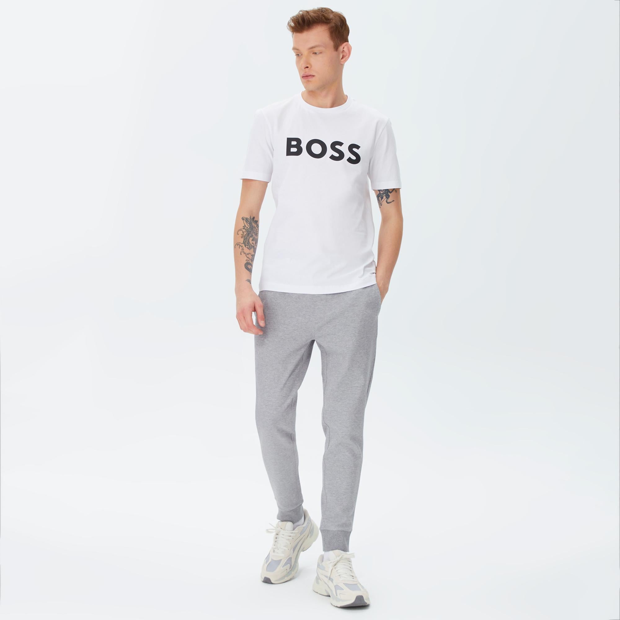 Boss Tiburt Erkek Beyaz T-Shirt