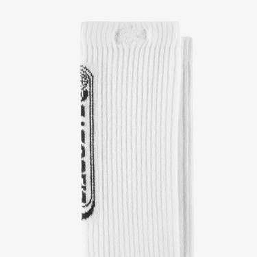  Lacoste Erkek Baskılı Beyaz Çorap