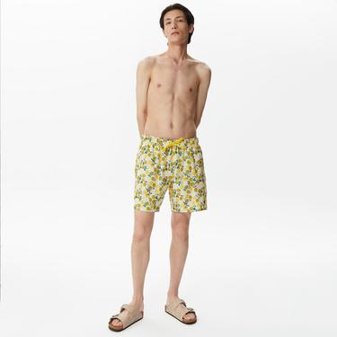  Nautica Erkek Sarı Baskılı Mayo Şort