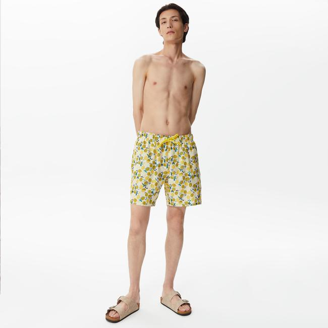  Nautica Erkek Sarı Baskılı Mayo Şort