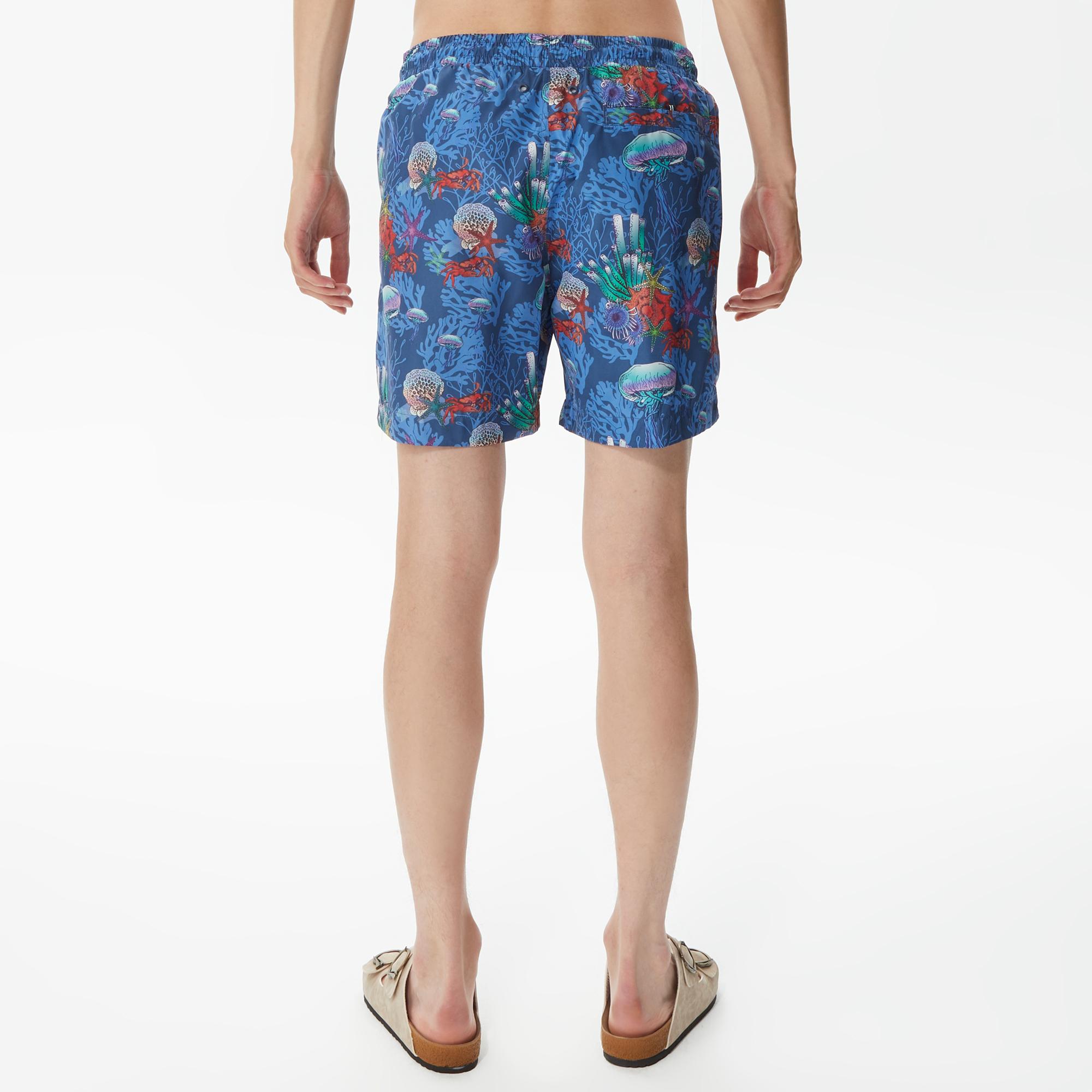 Nautica Erkek Mavi Baskılı Deniz Şortu