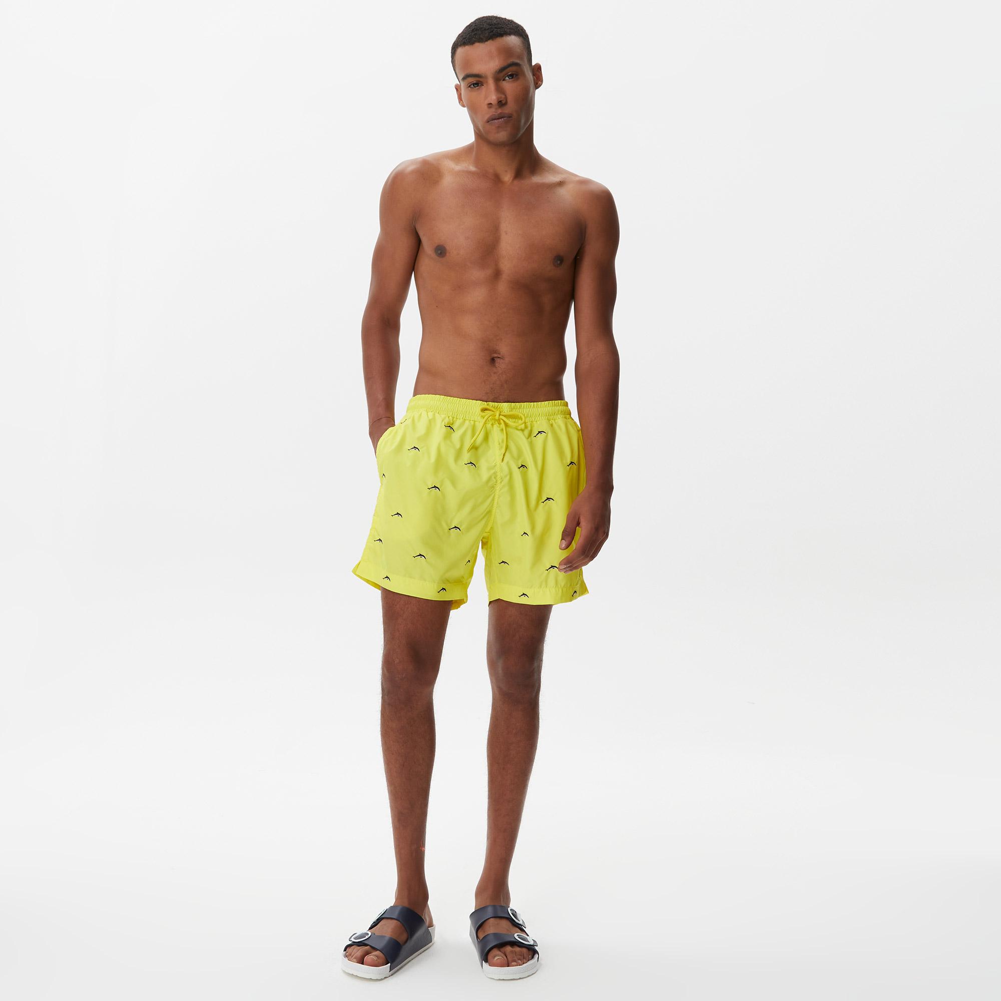 Nautica Classic Erkek Sarı Deniz Şortu