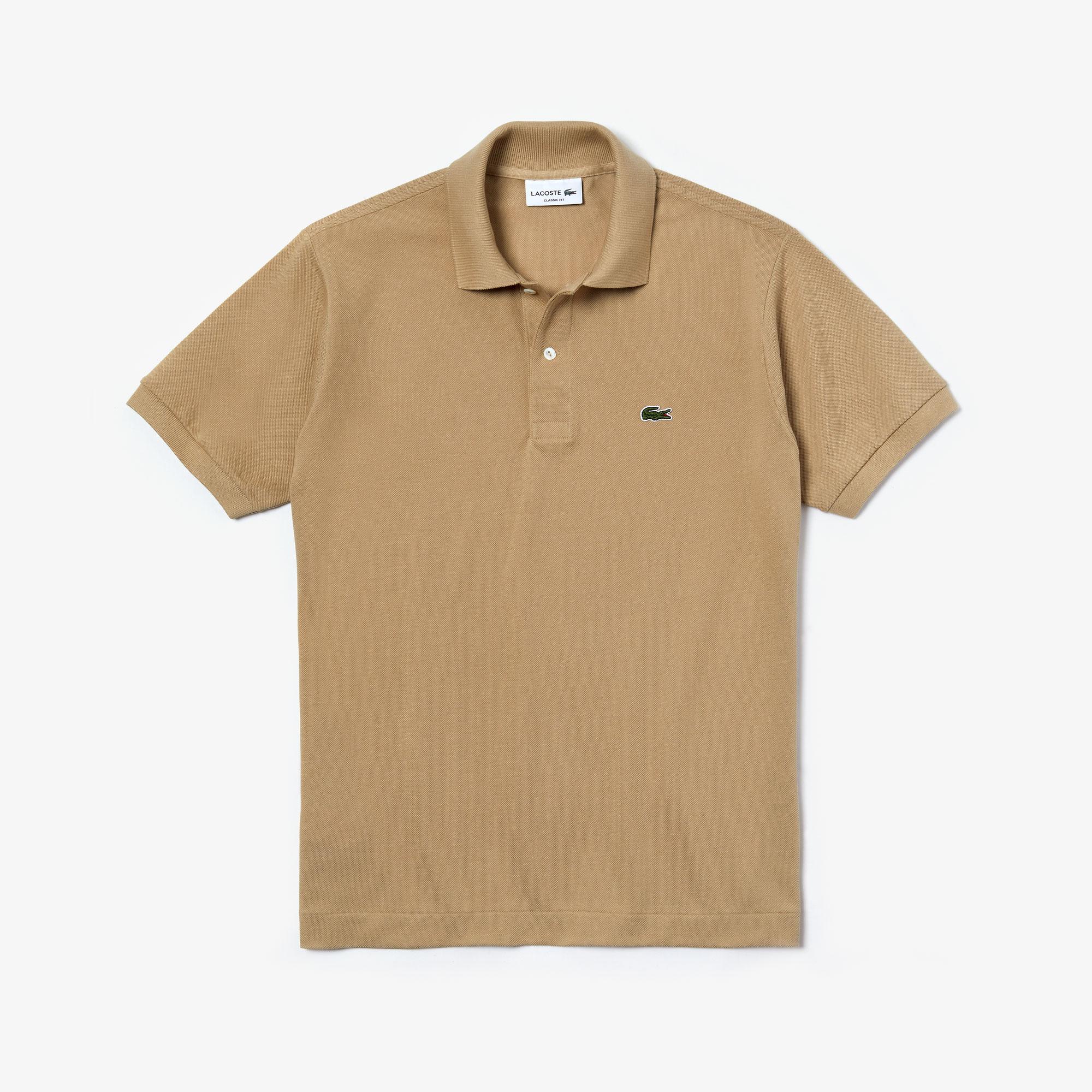 L.12.12 Erkek Classic Fit Açık Kahverengi Polo