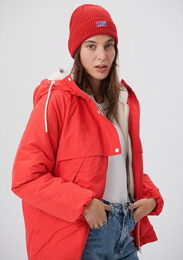  Mavi Mavi Logo Baskılı Kırmızı Bere 1912023-85279