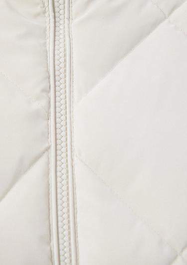  Mavi Premium Kapitone Beyaz Şişme Mont 1110230-70057