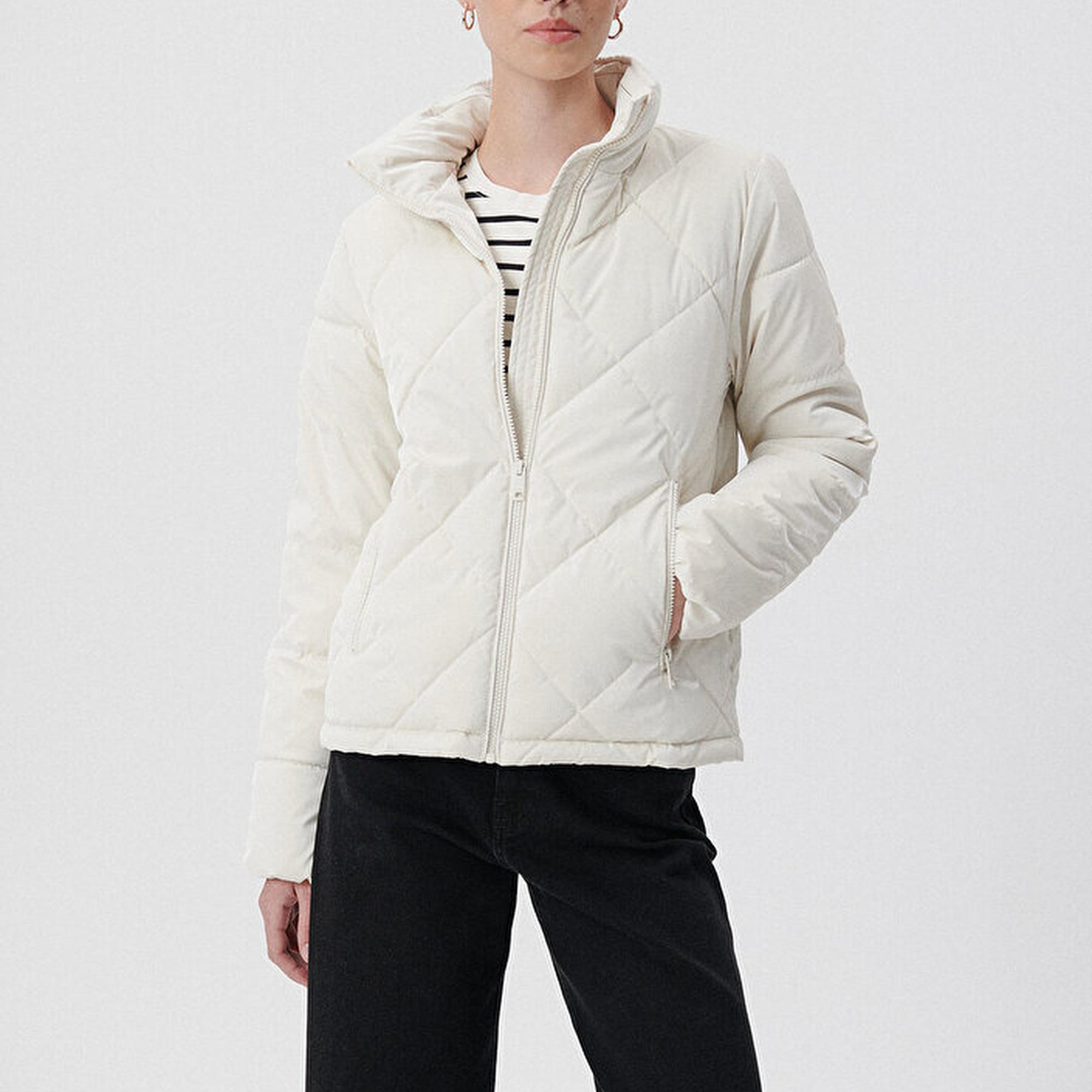 Mavi Premium Kapitone Beyaz Şişme Mont 1110230-70057