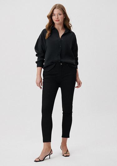  Mavi Marli Siyah Jean Pantolon 101339-85945