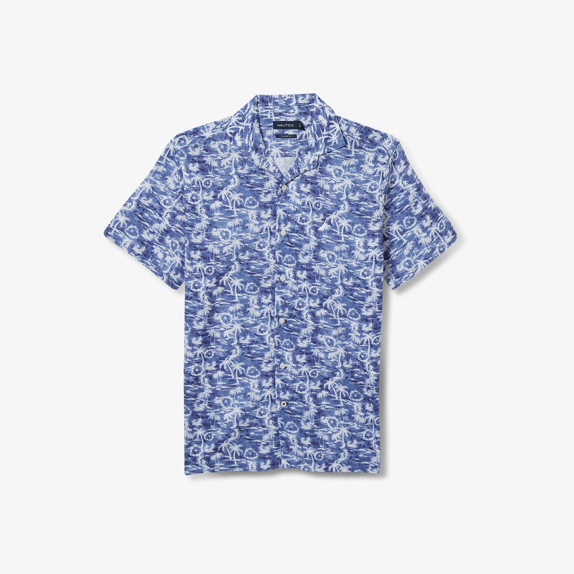 NAUTICA ERKEK LACİVERT CLASSIC FIT KISA KOLLU GÖMLEK