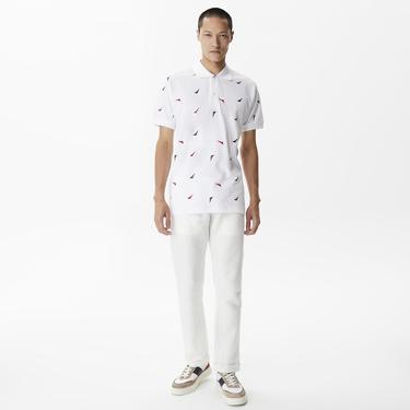  Nautica Erkek Beyaz Classic Fit Kısa Kollu Polo Yaka T-Shirt