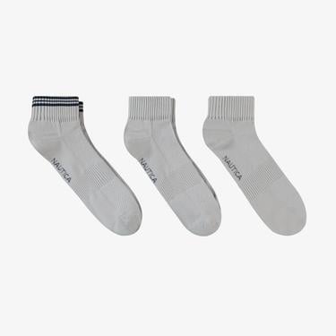  Nautica Erkek Gri Standart Fit 3Lü Çorap