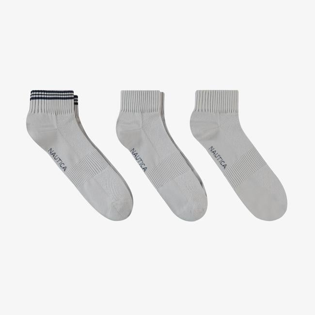  Nautica Erkek Gri Standart Fit 3Lü Çorap