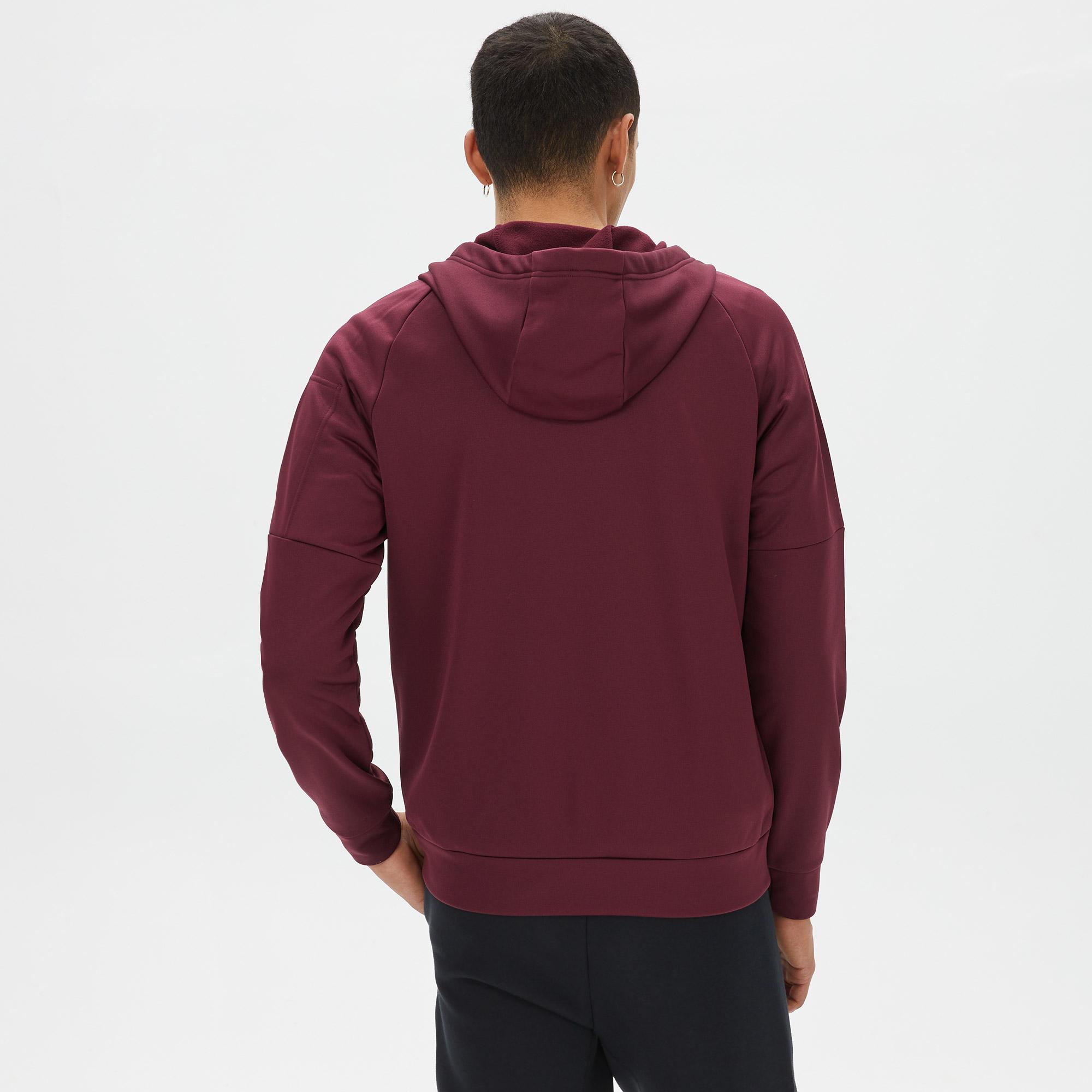 Nike Therma Full Zip Erkek Bordo Sweatshirt