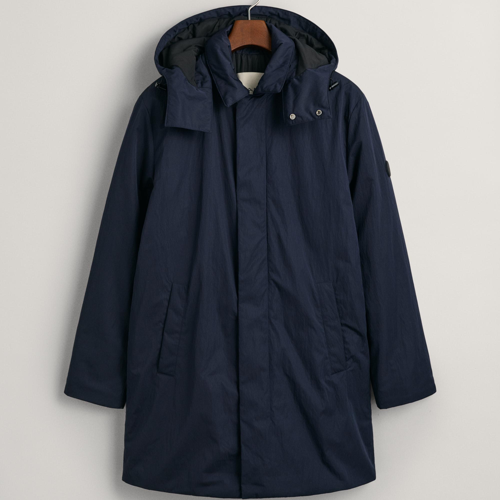 GANT Erkek Lacivert Kapüşonlu Mont