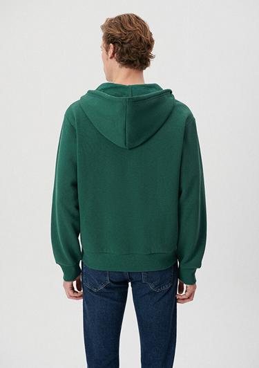  Mavi Mavi Logo Baskılı Kapüşonlu Yeşil Sweatshirt 0611715-71874