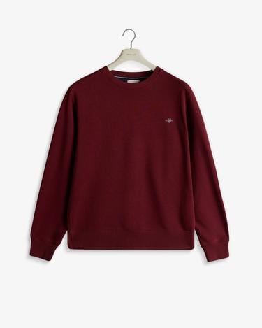  GANT Erkek Bordo Regular Fit Bisiklet Yaka Sweatshirt