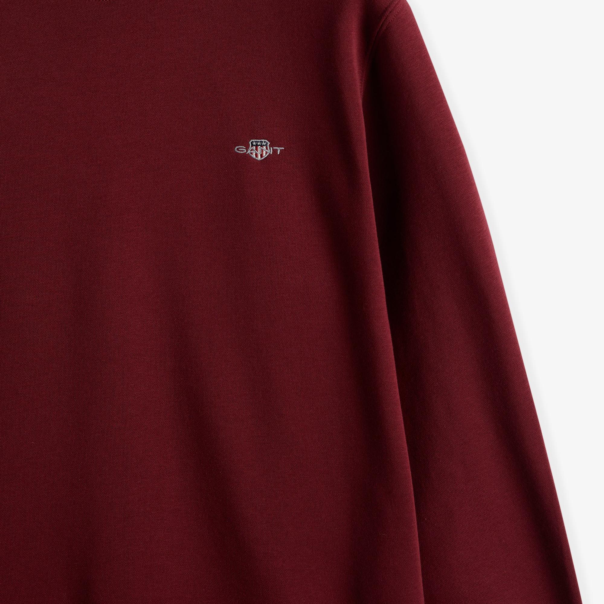 GANT Erkek Bordo Regular Fit Bisiklet Yaka Sweatshirt