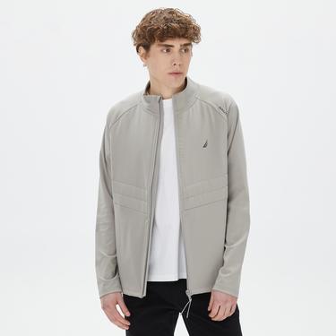  Nautica Erkek Gri Standart Fit Dik Yakalı Ceket