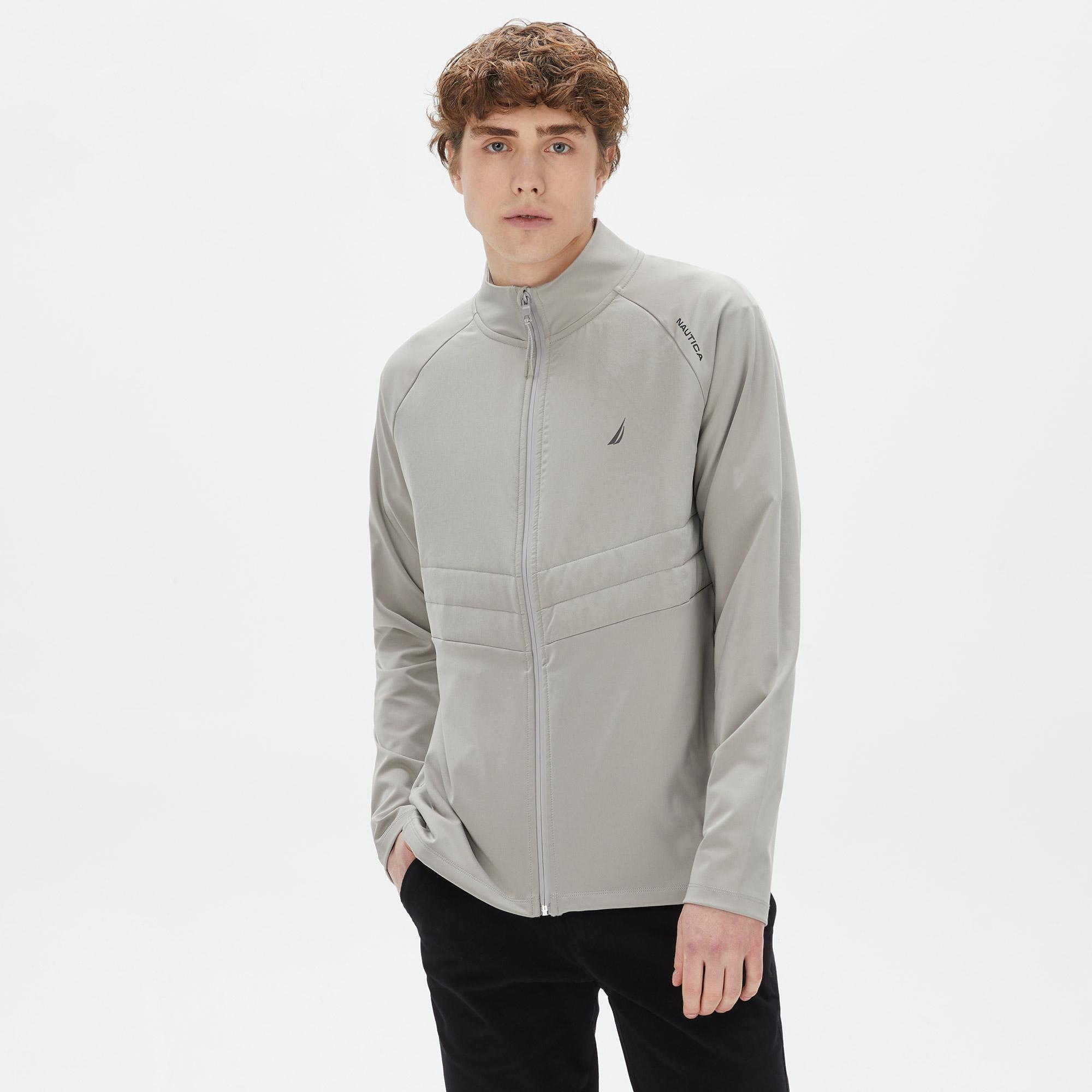 Nautica Erkek Gri Standart Fit Dik Yakalı Sweatshirt