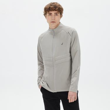  Nautica Erkek Gri Standart Fit Dik Yakalı Ceket