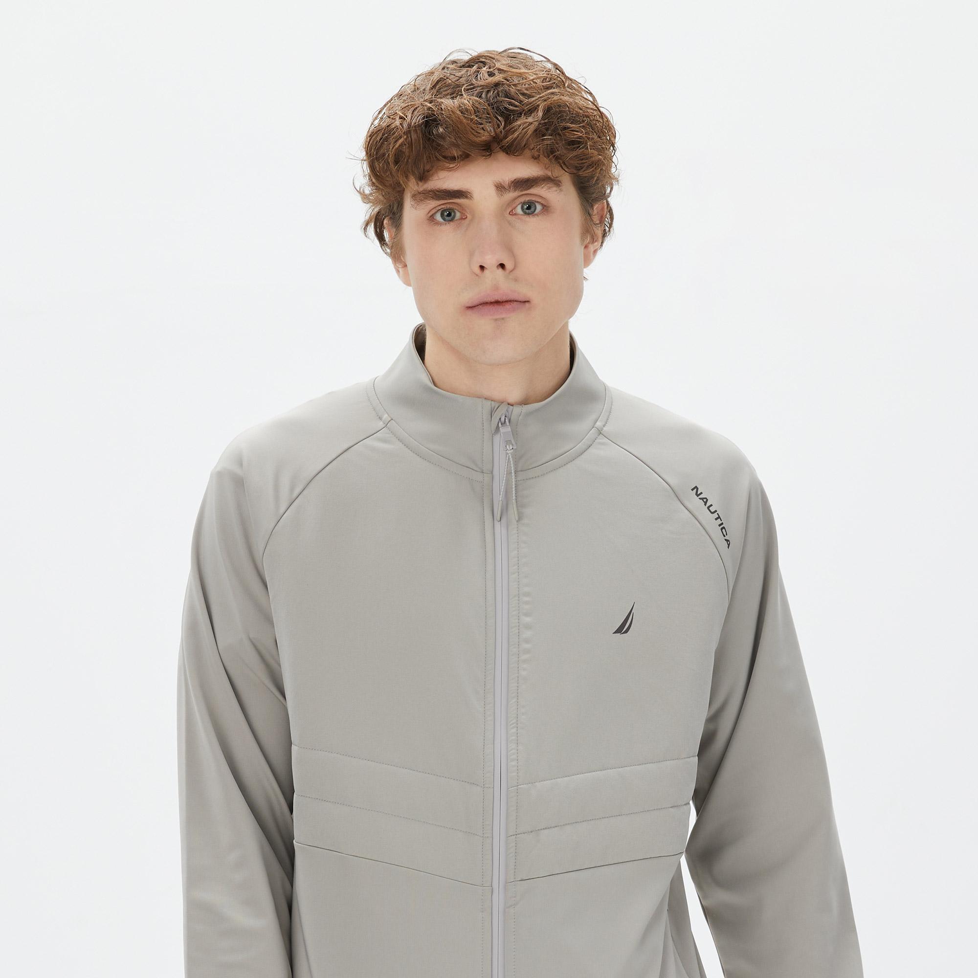 Nautica Erkek Gri Standart Fit Dik Yakalı Sweatshirt