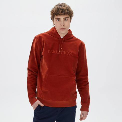  Nautica Erkek Turuncu Standart Fit Kapüşonlu Sweatshirt