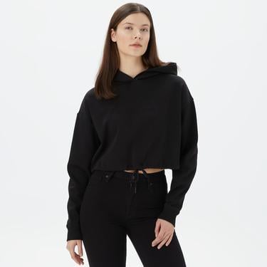  Calvin Klein Jeans Embossed Monologo Kadın Siyah Sweatshirt