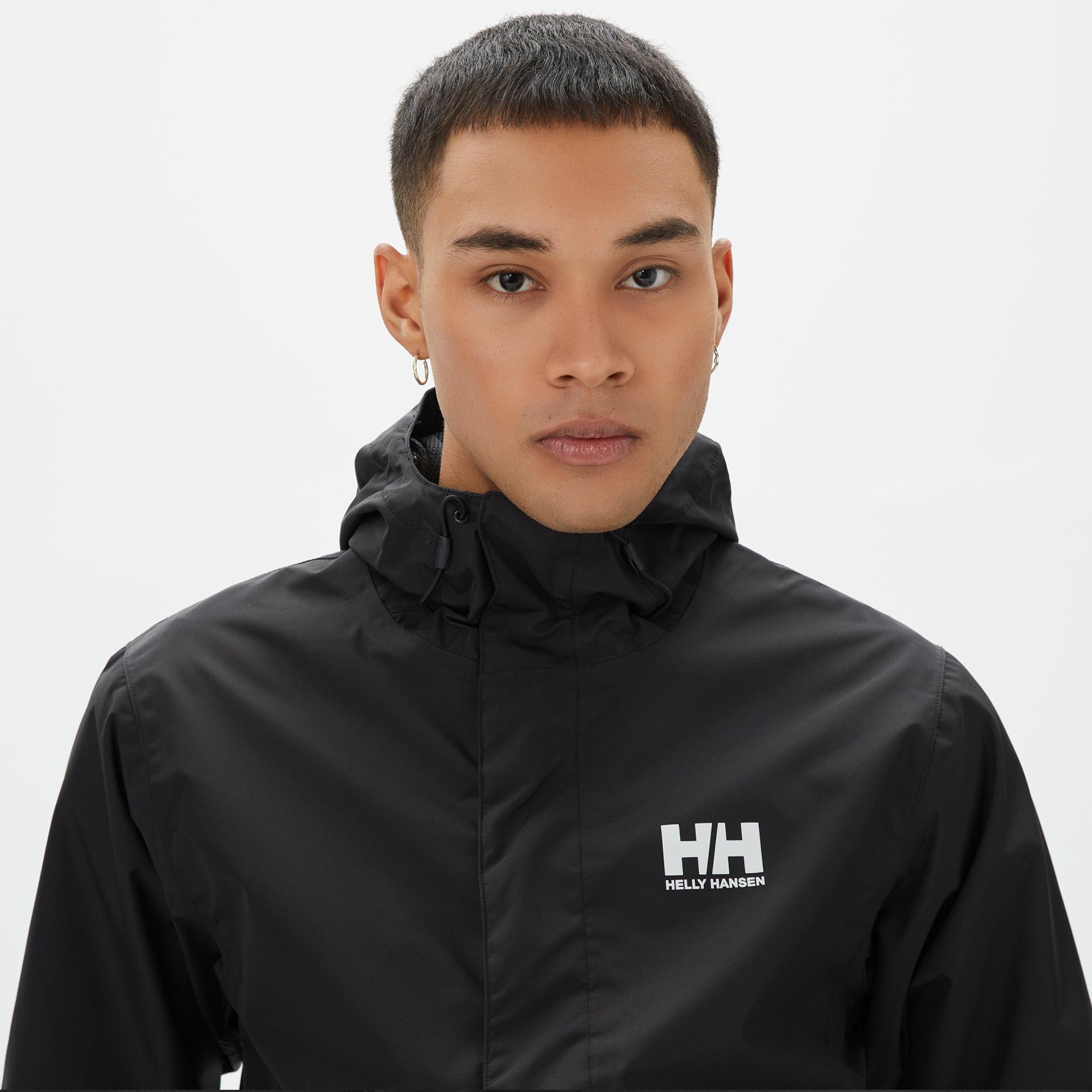 Helly Hansen Seven J Erkek Siyah Yağmurluk