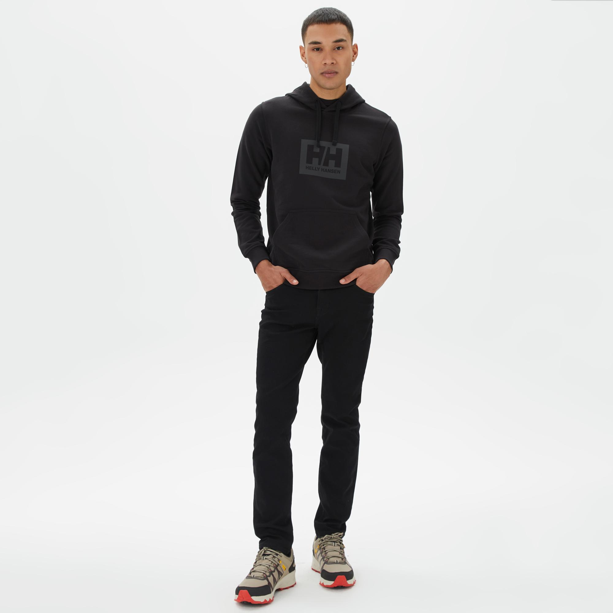 Helly Hansen Box Erkek Siyah Sweatshirt