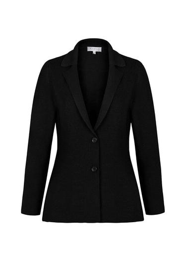  Knitss Extrafıne Merino Yün Siyah Triko Ceket