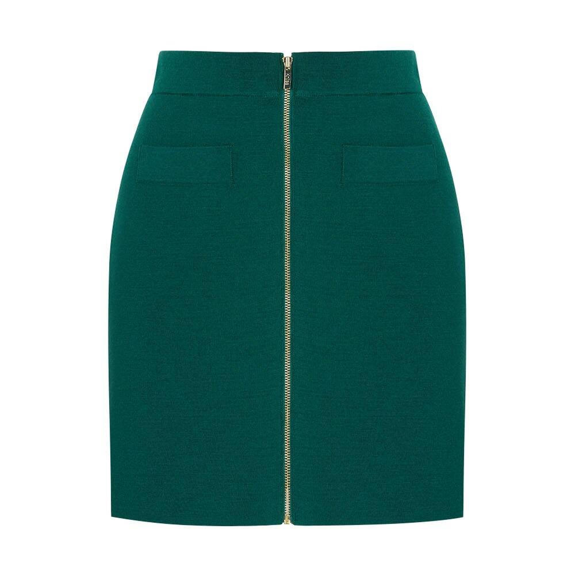 Knitss Extrafıne Merino Yün Yeşil Mini Etek