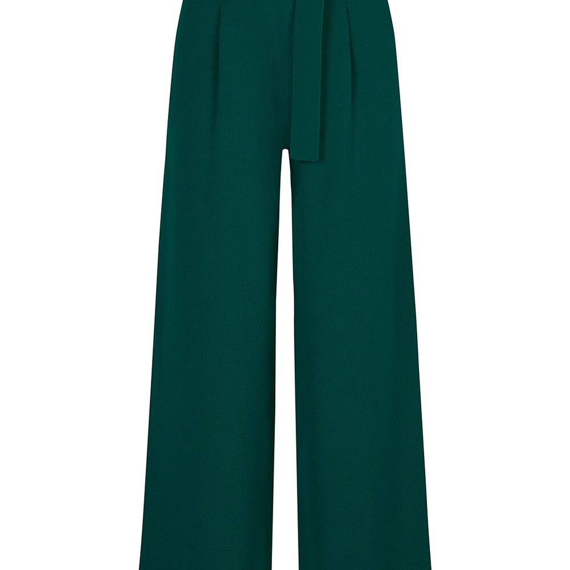 Knitss Extrafıne Merino Yün Yeşil Triko Pantolon