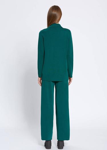  Knitss Extrafıne Merino Yün Yeşil Triko Blazer Ceket