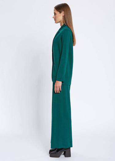  Knitss Extrafıne Merino Yün Yeşil Triko Blazer Ceket