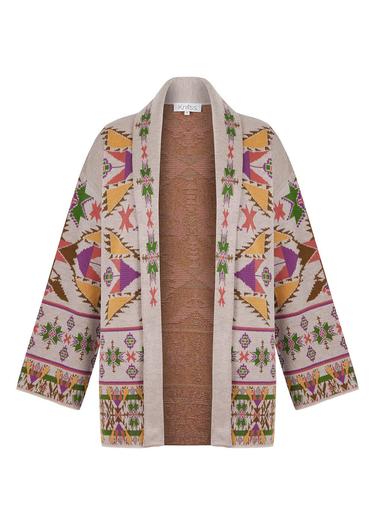  Knitss Jakar Desen Extrafıne Merino Yün Triko Hırka