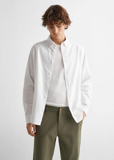  Mango Çocuk Pamuklu Chino Pantolon Haki